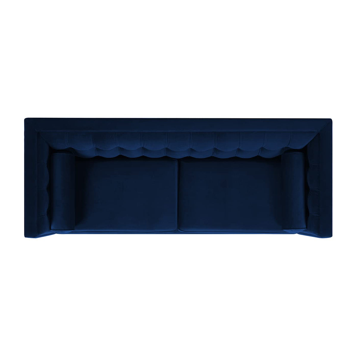 Navy Blue Velvet Tufted Sofa H735641