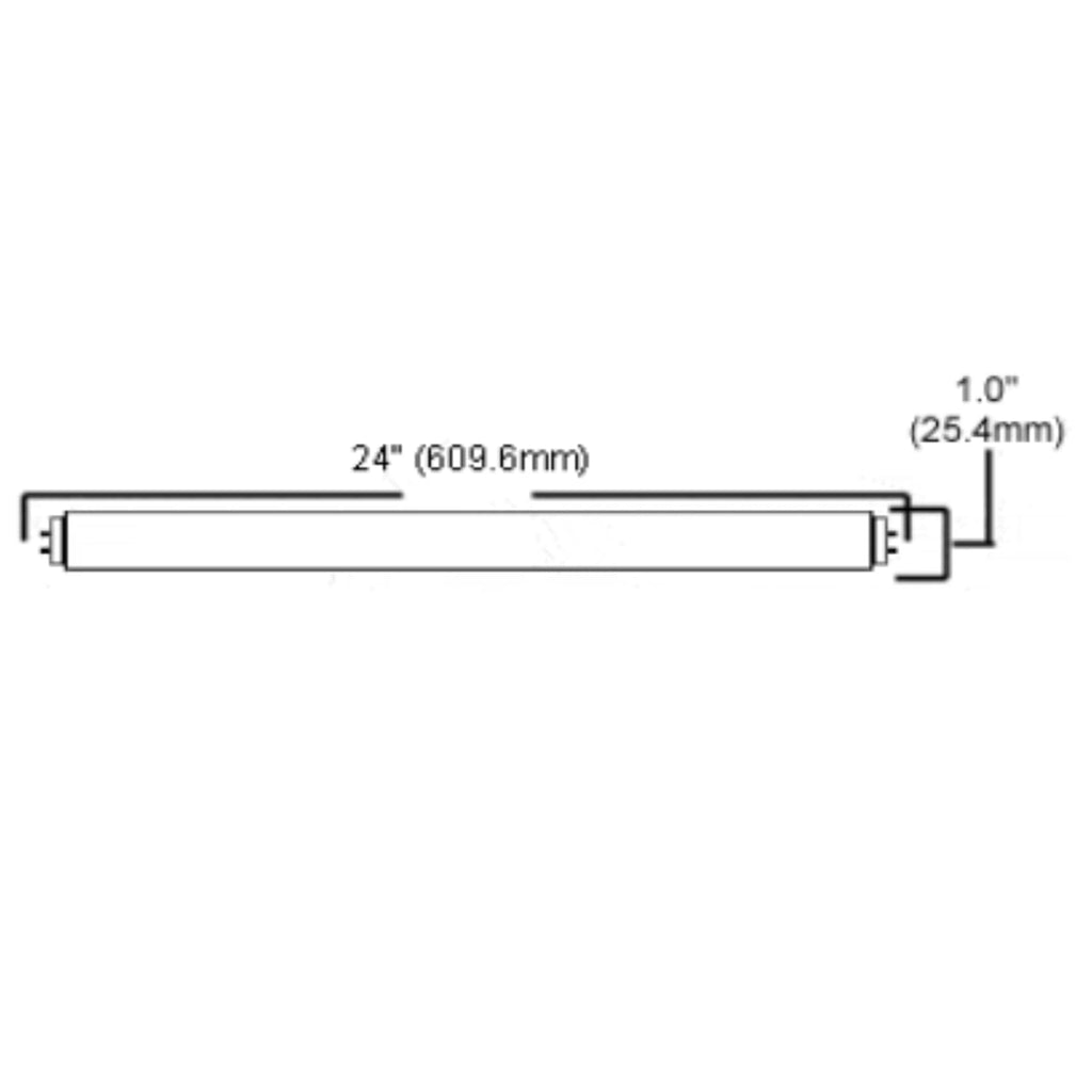24 Inch T8 Fluorescent Tube Light Bulb 18W 4100K Cool White G13 Bi-Pin Base 1200 Lumen 2 Foot Linear Lamp Pack of 10 I155401