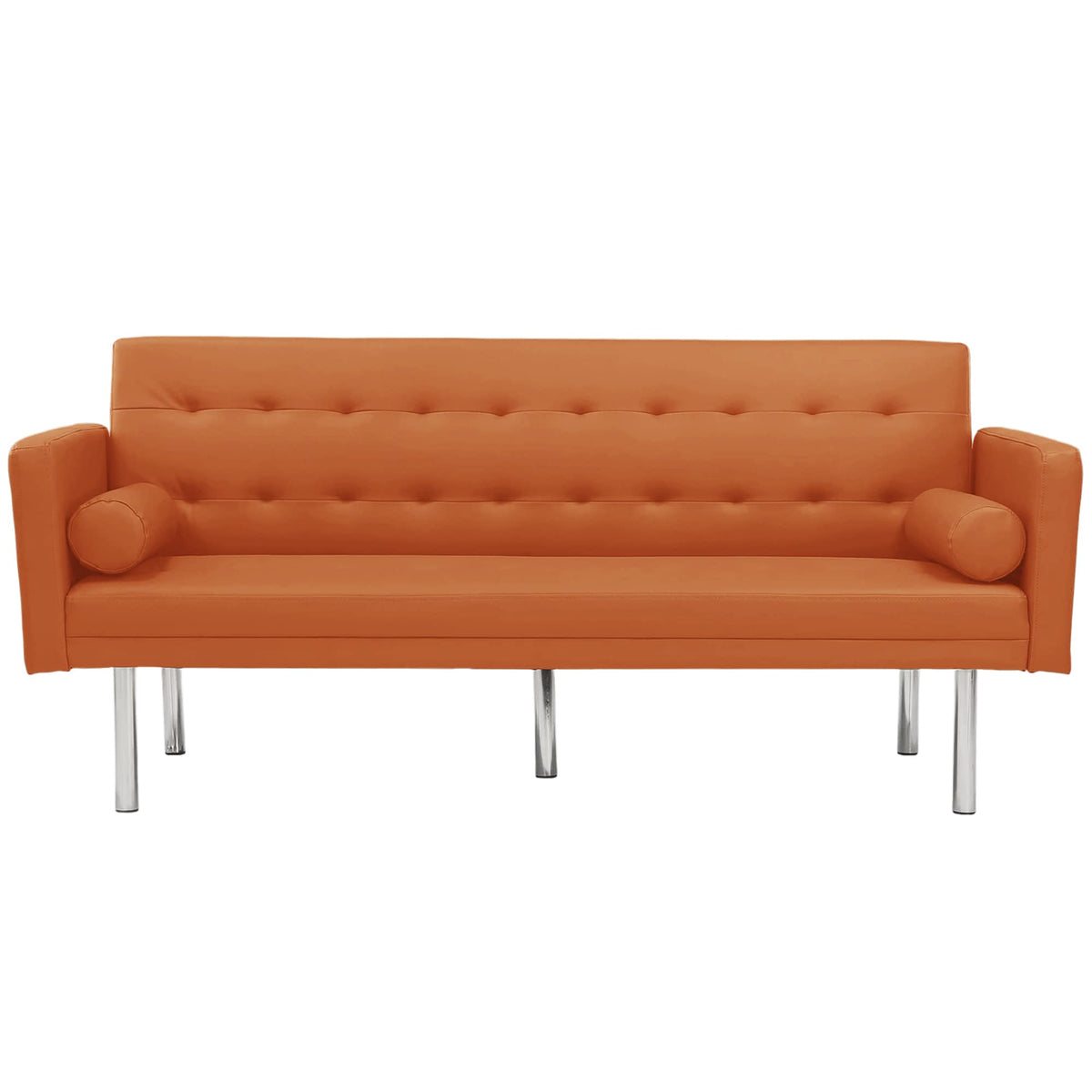 Orange Twin Size Convertible Sofa Bed L708847