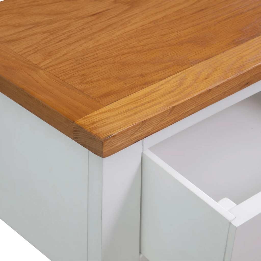 Solid Oak Wood Console Table with 2 Drawers Y6657
