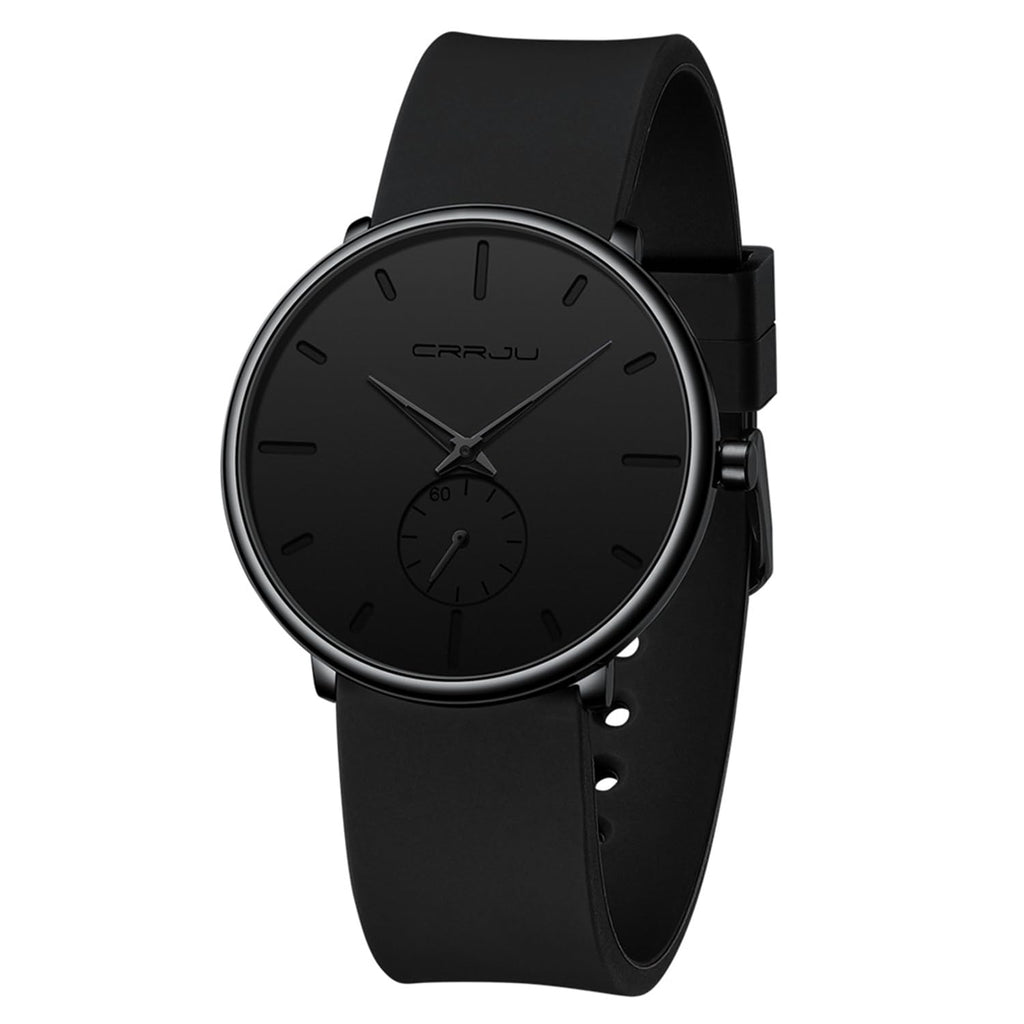 Waterproof Quartz Ultra Thin Wristwatches with Silicone Band M9291