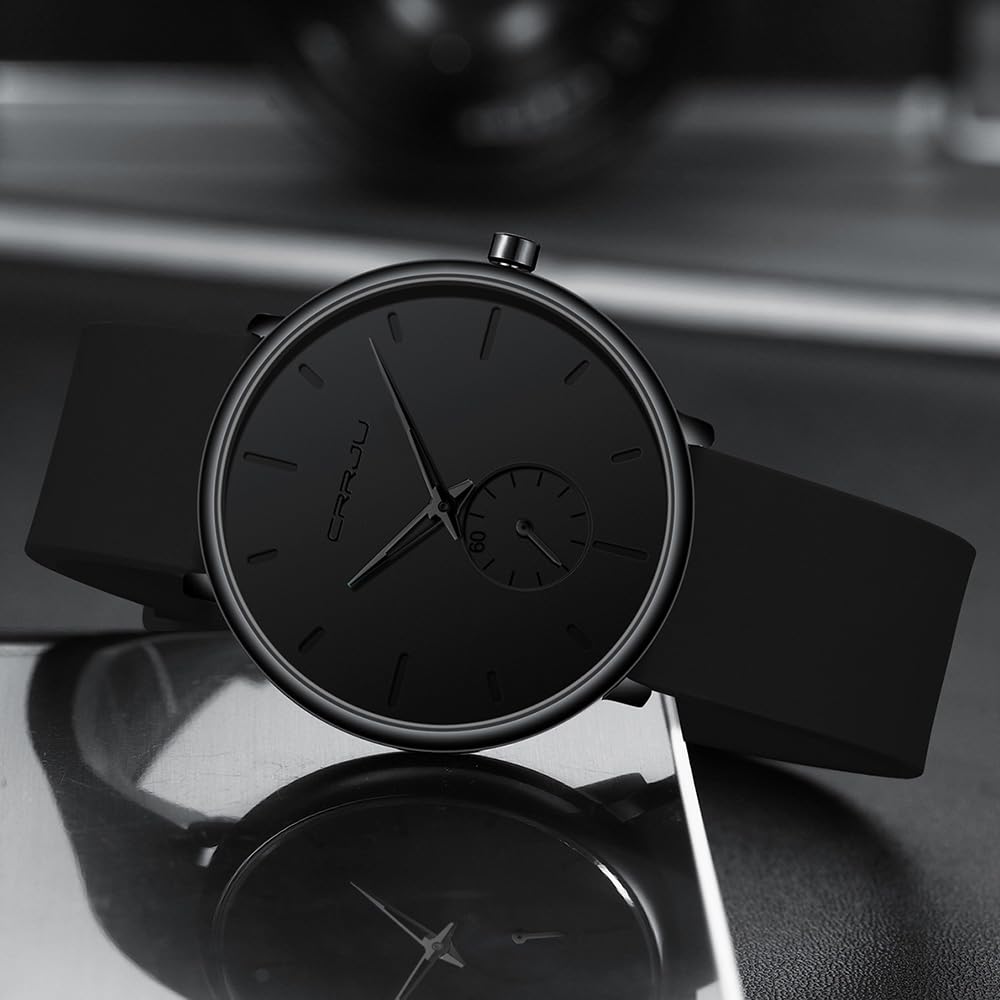 Waterproof Quartz Ultra Thin Wristwatches with Silicone Band M9291