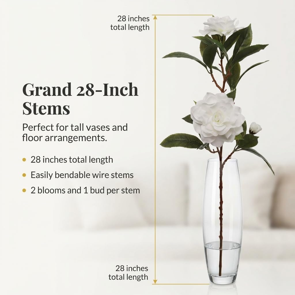 White 2 Pack 28in Faux Flowers K973797