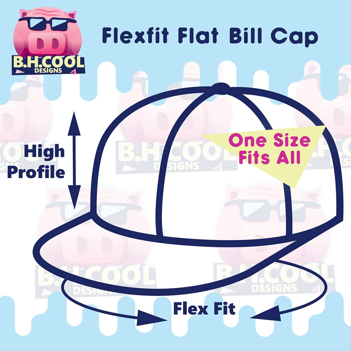 Flat Bill Fitted Hat Y7226