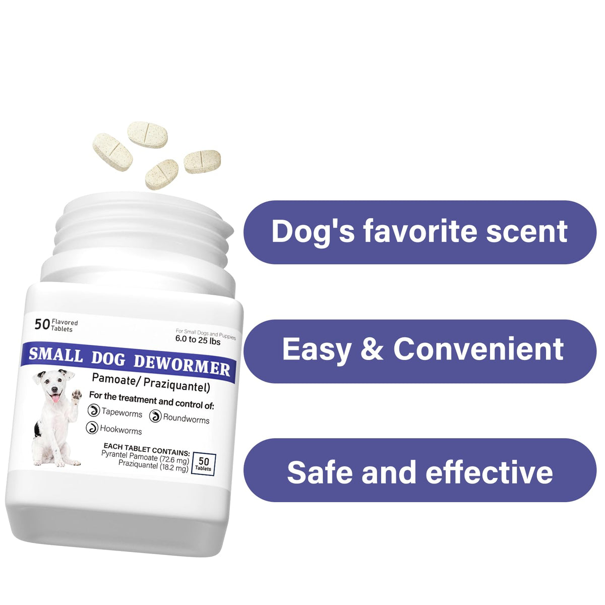 Puppies and Small Dogs Dewormer Chewables D347