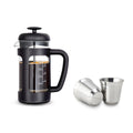 12 oz French Press with 5 oz Stainless Steel Espresso Cups P734981