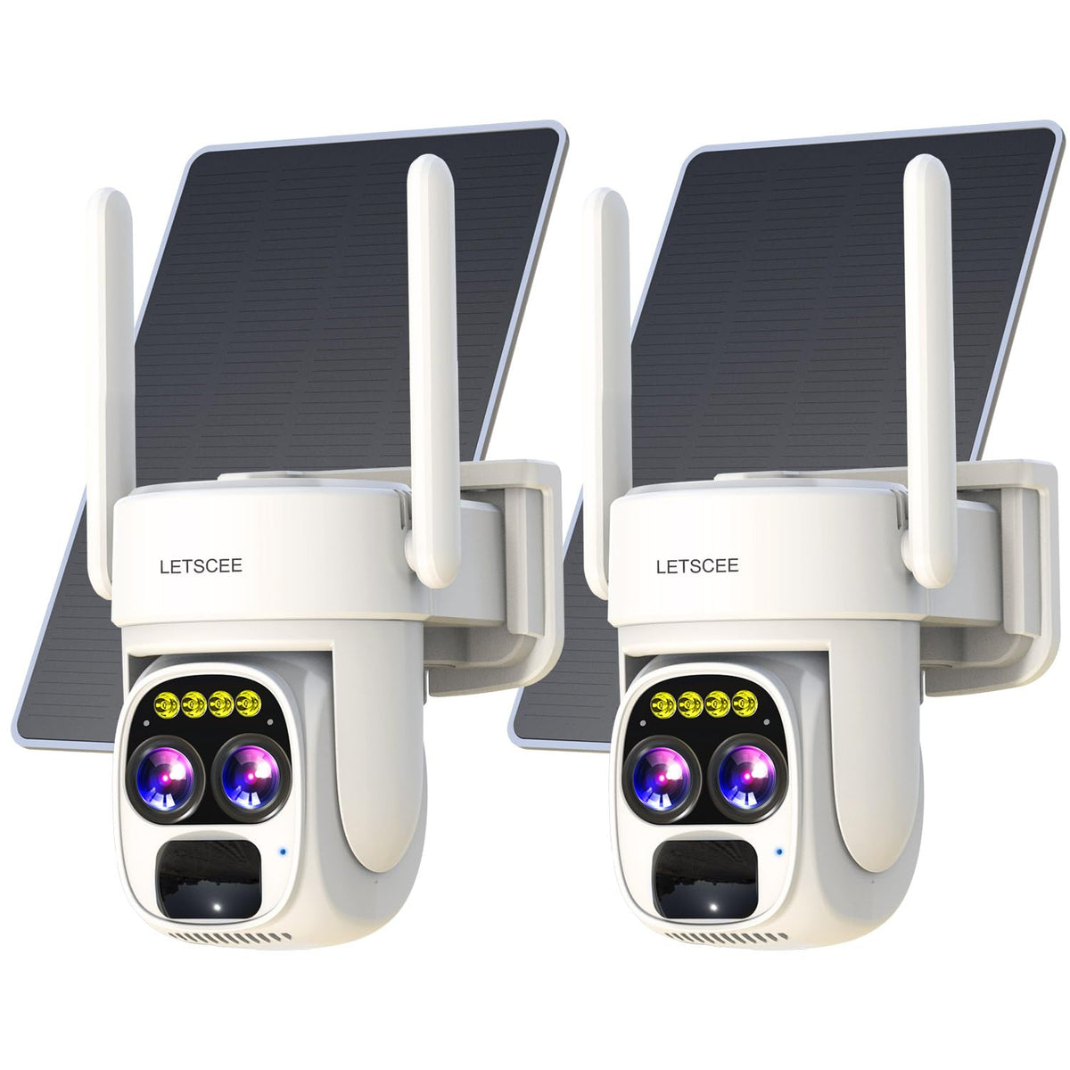 Wireless Solar Security Camera 360 PTZ Dual Lens 10x Zoom 2K H358