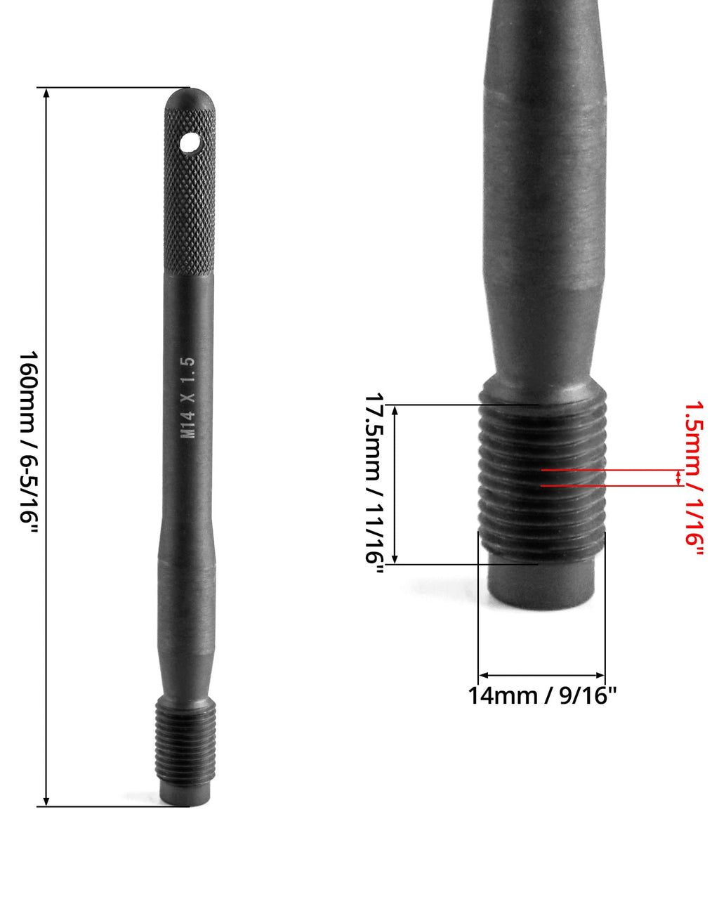 2 Pack M14 x 1.5 Steel Wheel Alignment Pin R554164