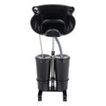 Portable Height-Adjustable Shampoo Basin with Electric Pump and 2 Water Buckets L96423