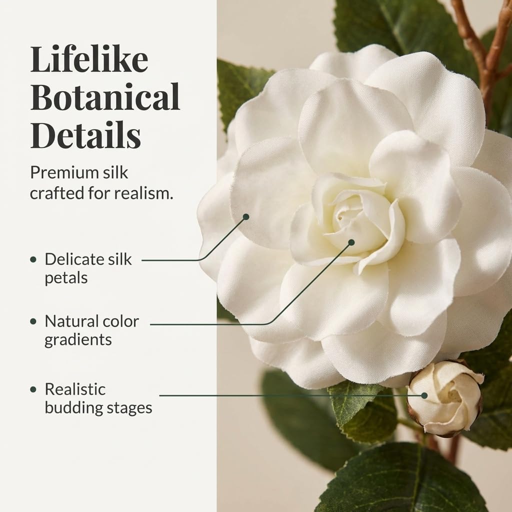 White 2 Pack 28in Faux Flowers K973797
