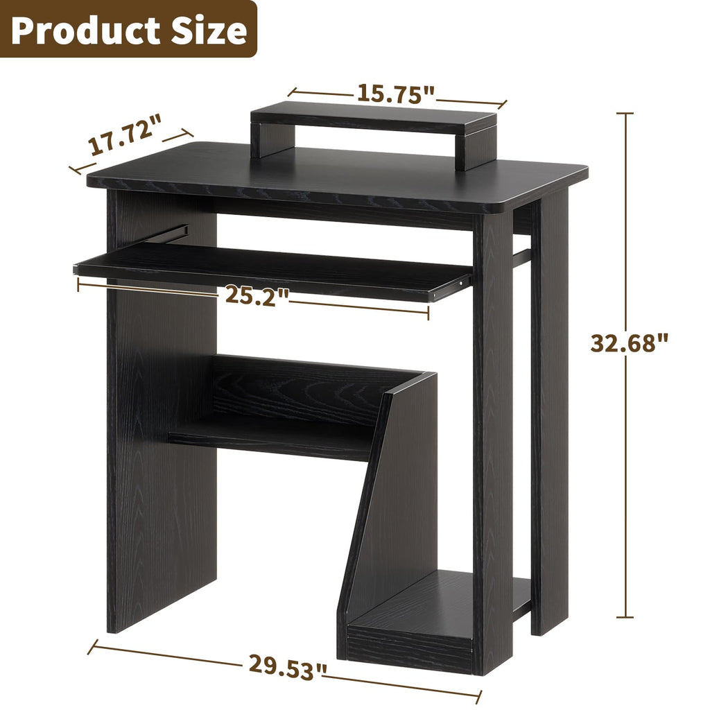 30 Inch Computer Desk with Keyboard Tray X6953