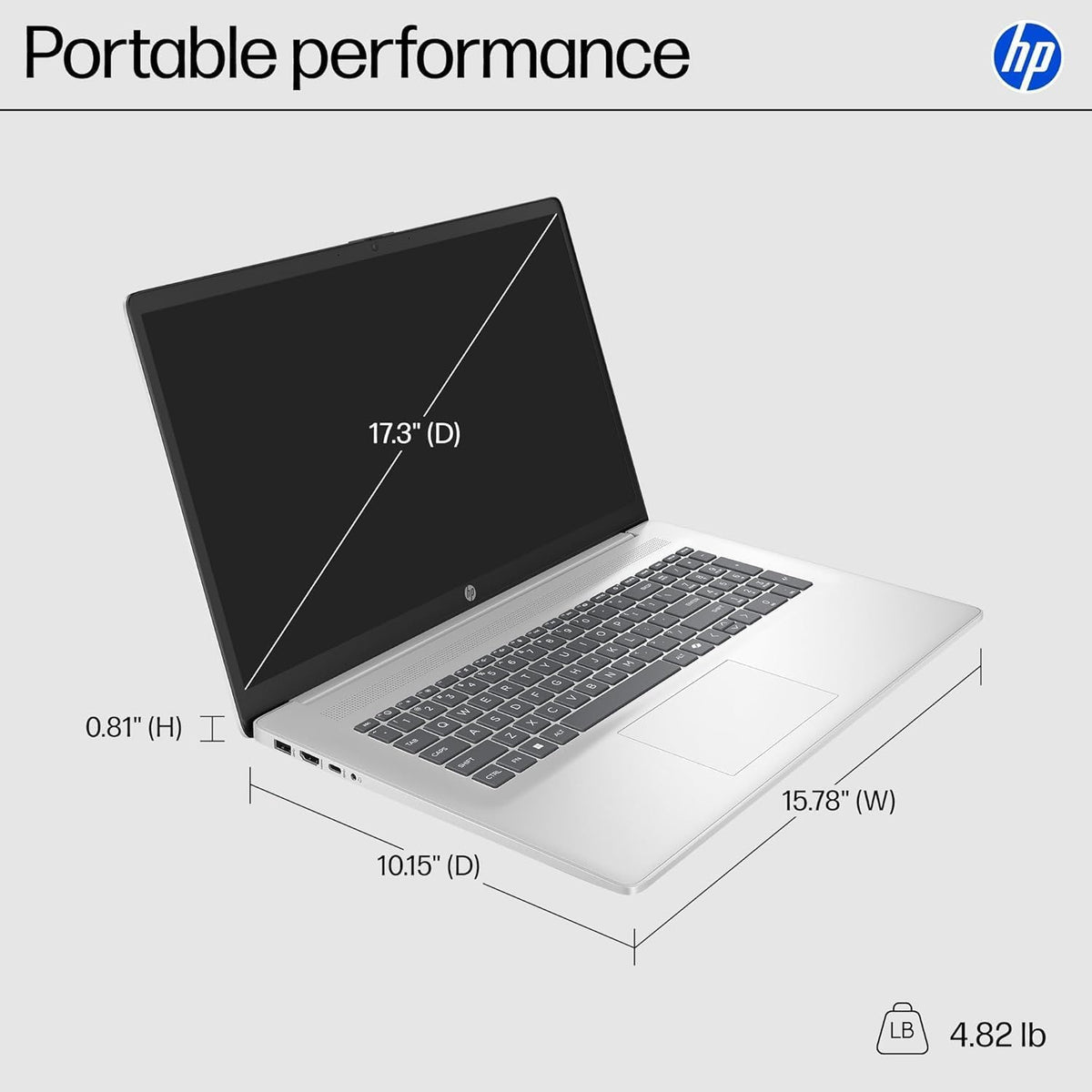 17.3" HD+ Touchscreen Laptop, AMD Ryzen 5, 16GB RAM 1TB SSD, Silver Y861874