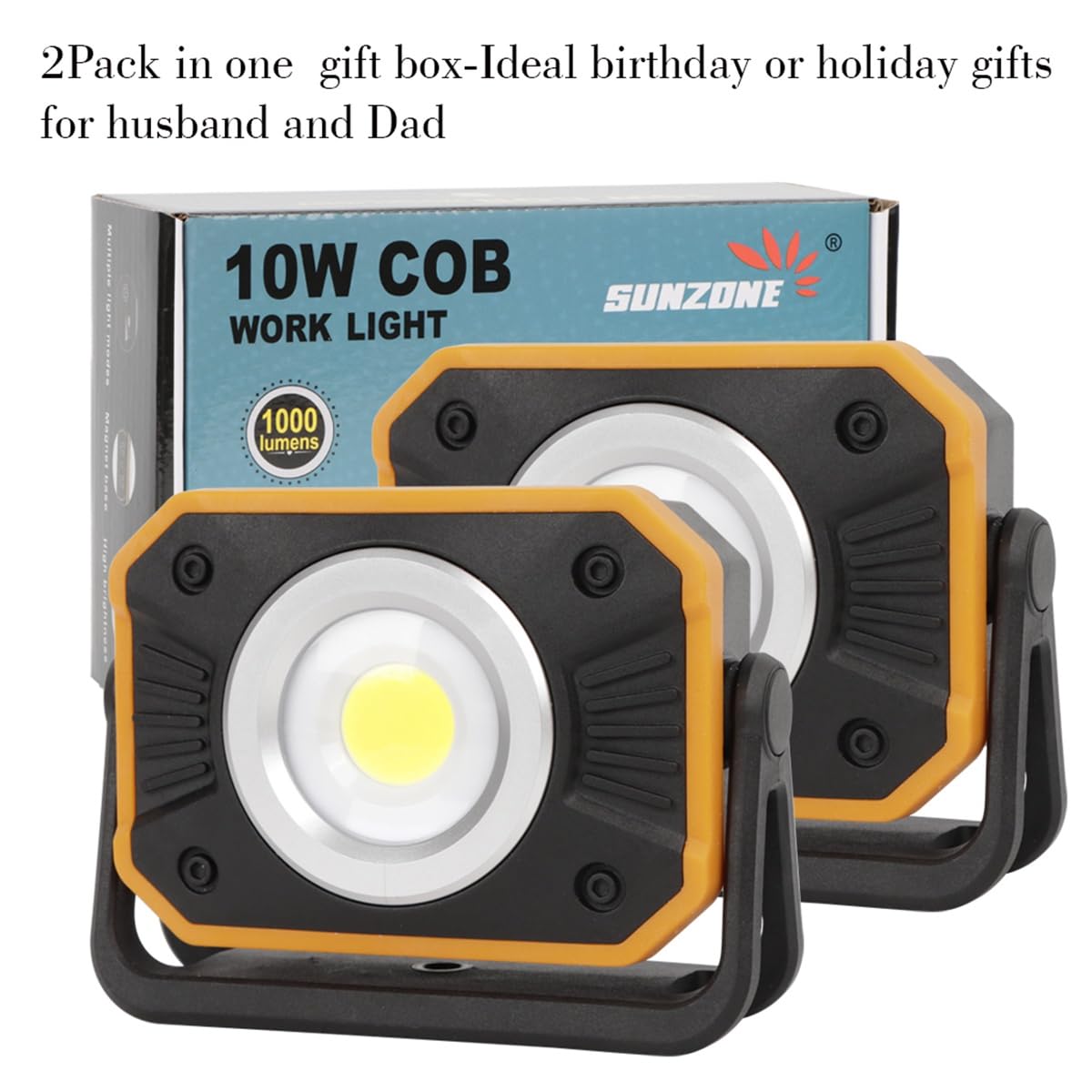 LED Work Light with Magnetic Base, 2 Pack D48289