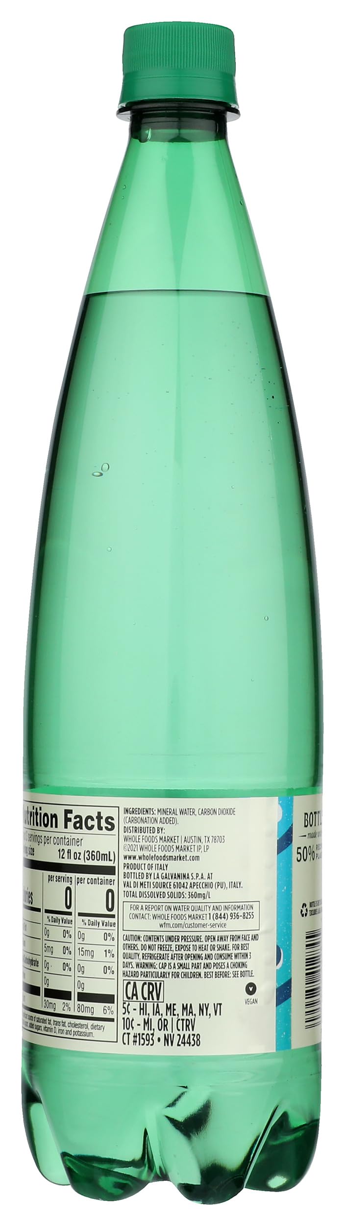 Italian Sparkling Mineral Water 33.8 Fl Oz V3324