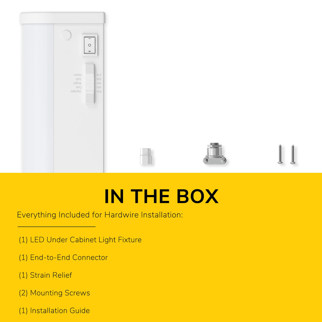 24-Inch LED Under Cabinet Light, 5-CCT Selectable, Dimmable, White O111676