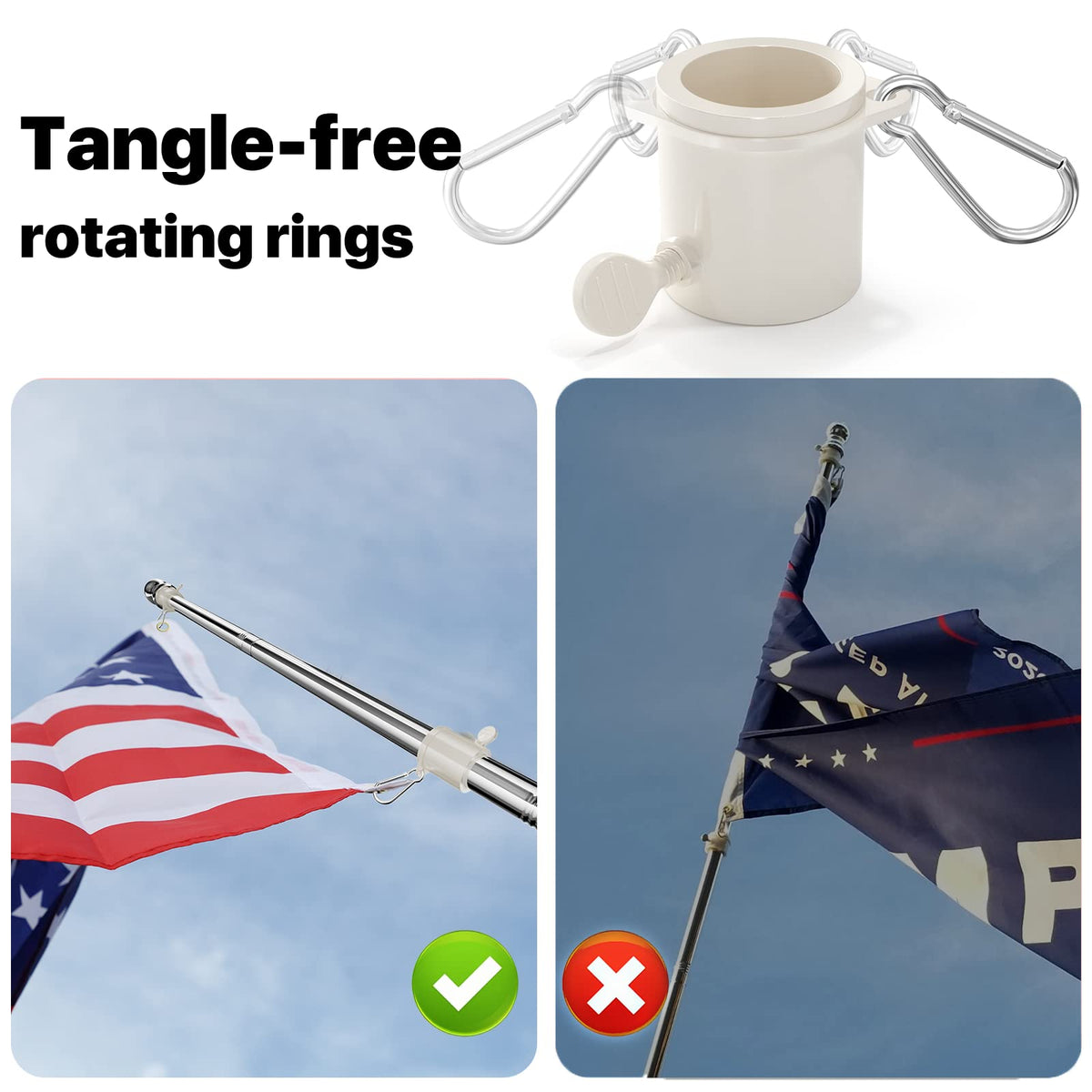 Silver Stainless Steel 5 FT Flag Pole W744