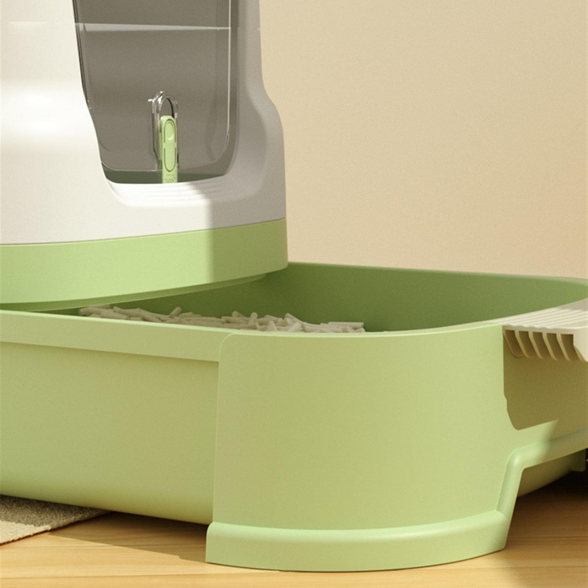 Large Top Entry Enclosed Cat Litter Box with Lid and Scoop Y529