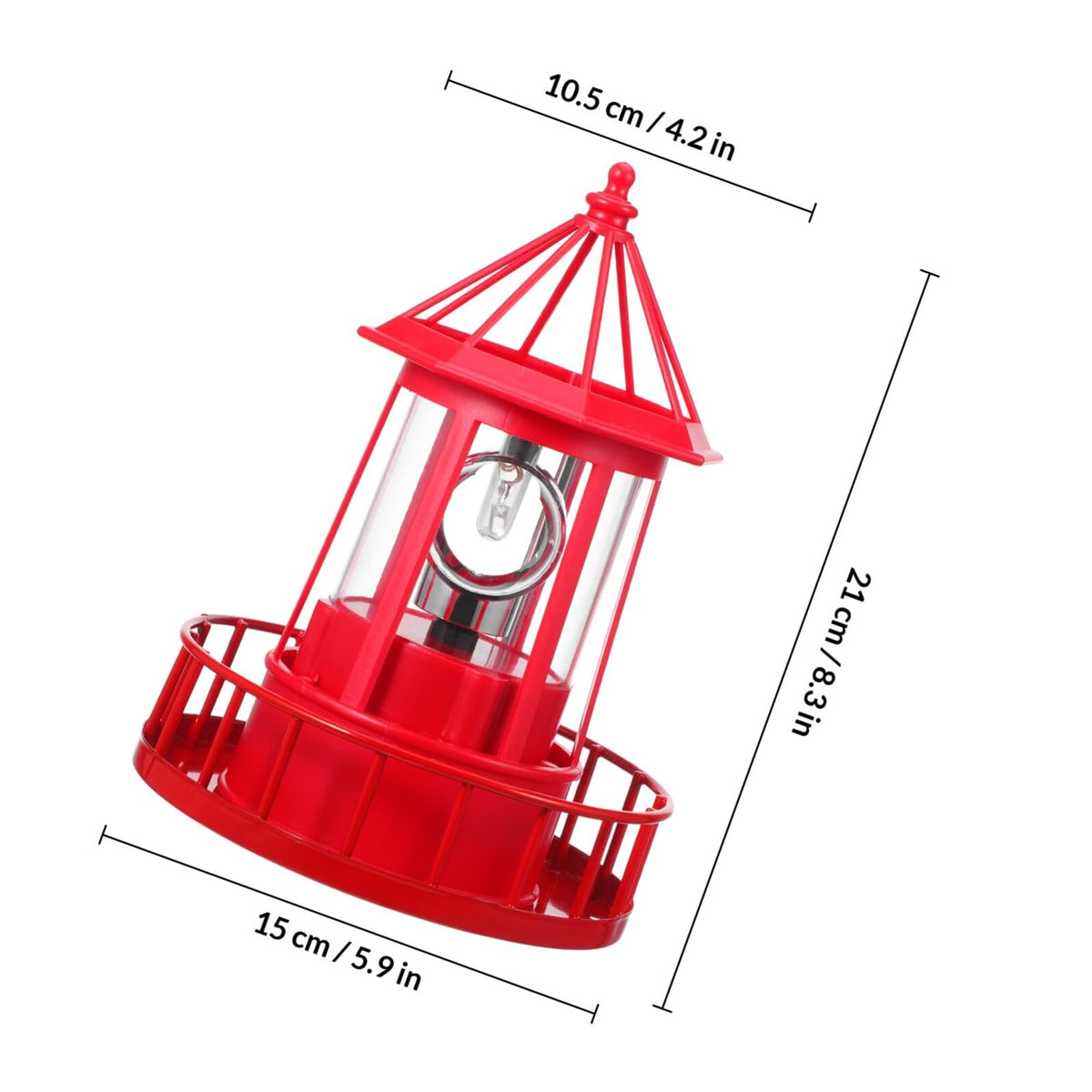 Solar Powered Rotating Lighthouse G86363