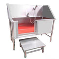 47 Inch Stainless Steel Dog Grooming Tub with Walk-in Stairs J472825