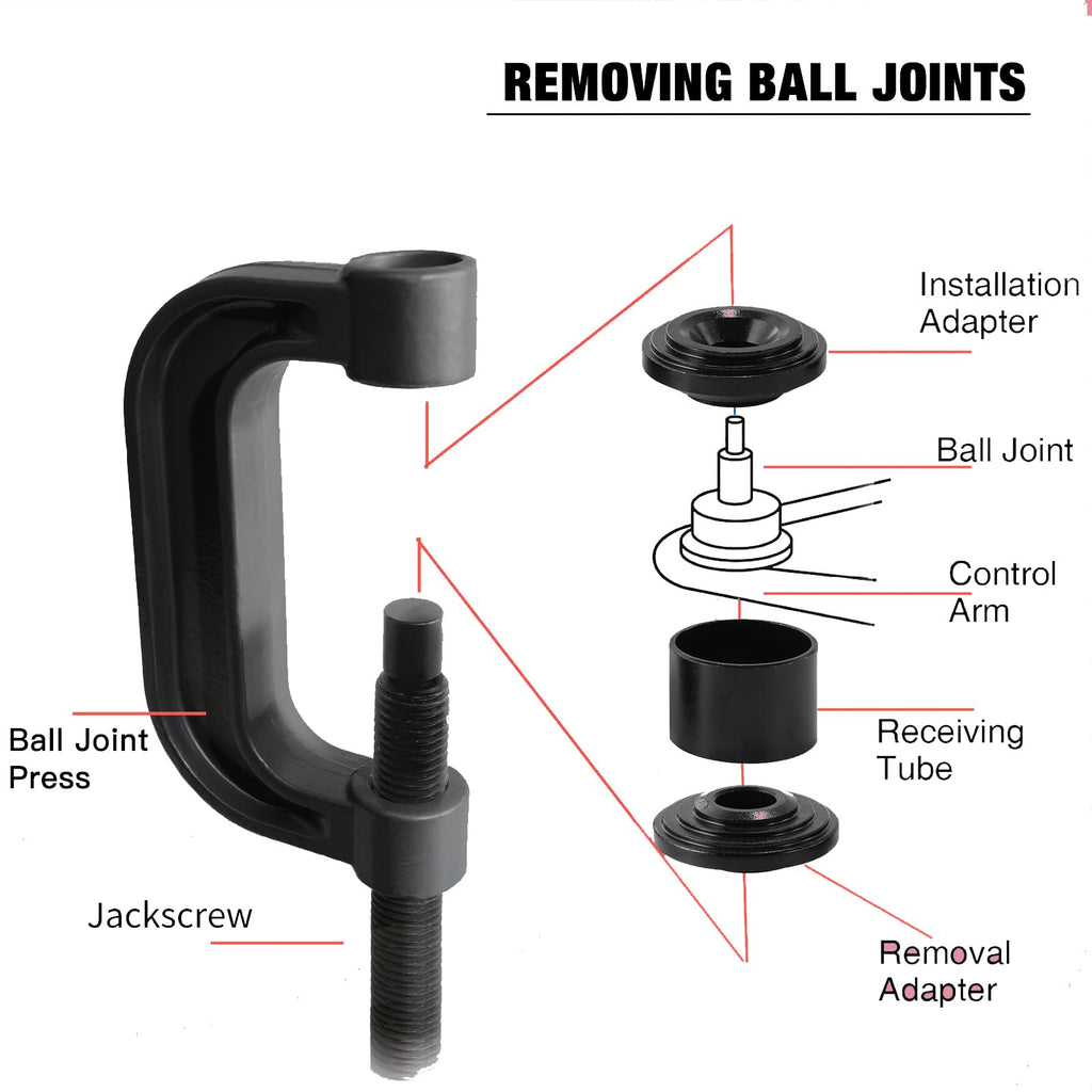 21-Piece Ball Joint Press Kit with C-Frame U34568