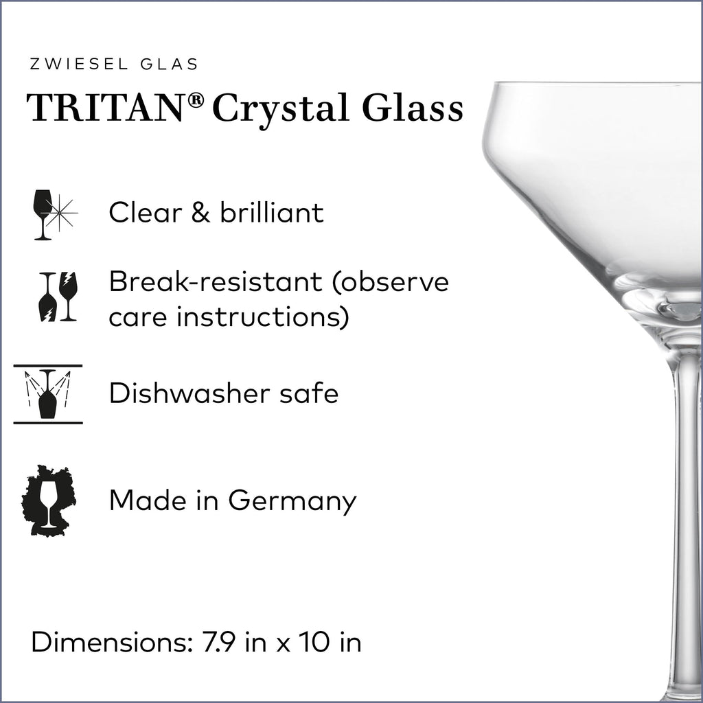 Martini Glass Set of 6 Dishwasher-Safe Tritan Crystal 12.3 Ounce C757