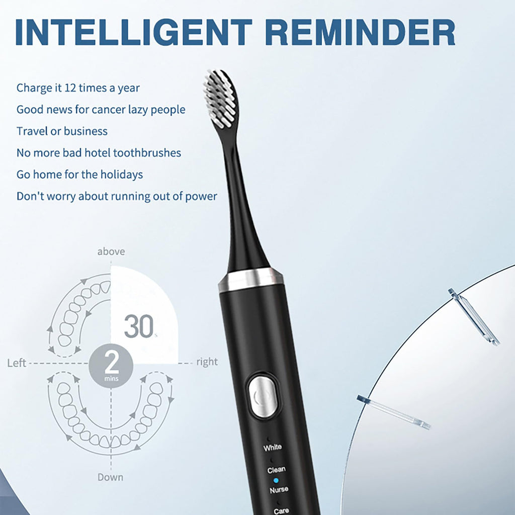 Rechargeable Electric Toothbrush with 4 Replacement Heads Z655672