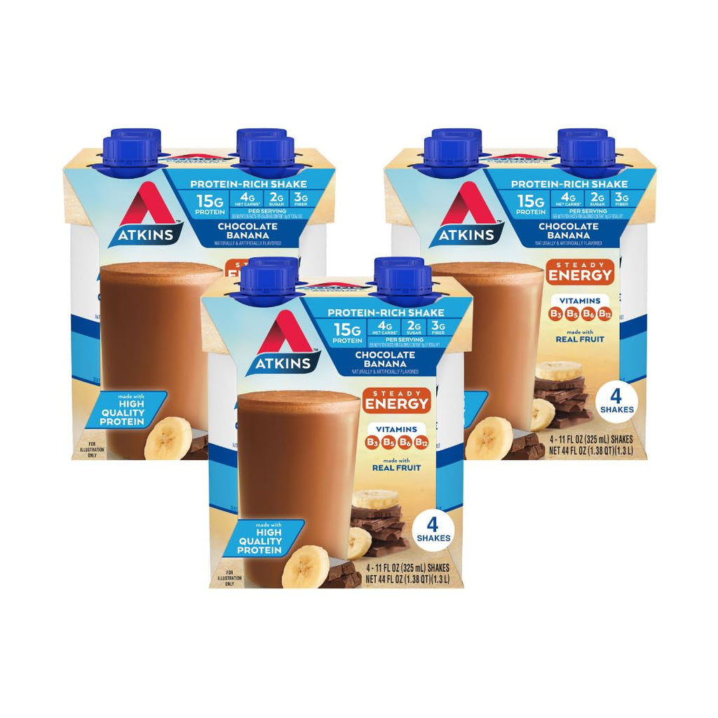 Chocolate Banana & Creamy Vanilla Protein Shake, 12 Count S982385