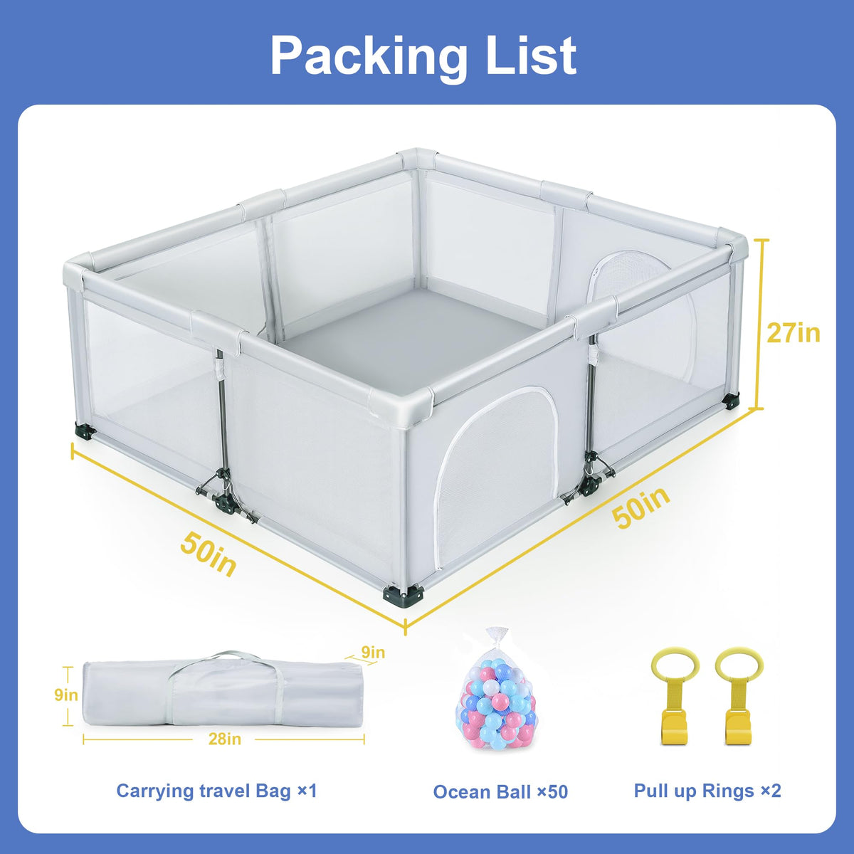 Foldable Baby Playpen J831