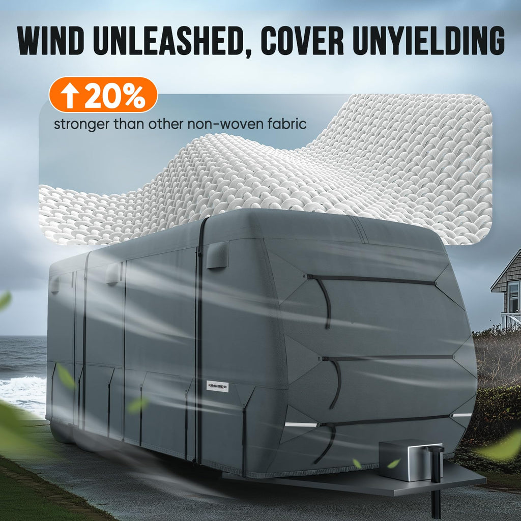 Heavy Duty RV Cover Fits 27-30ft Travel Trailers P28136