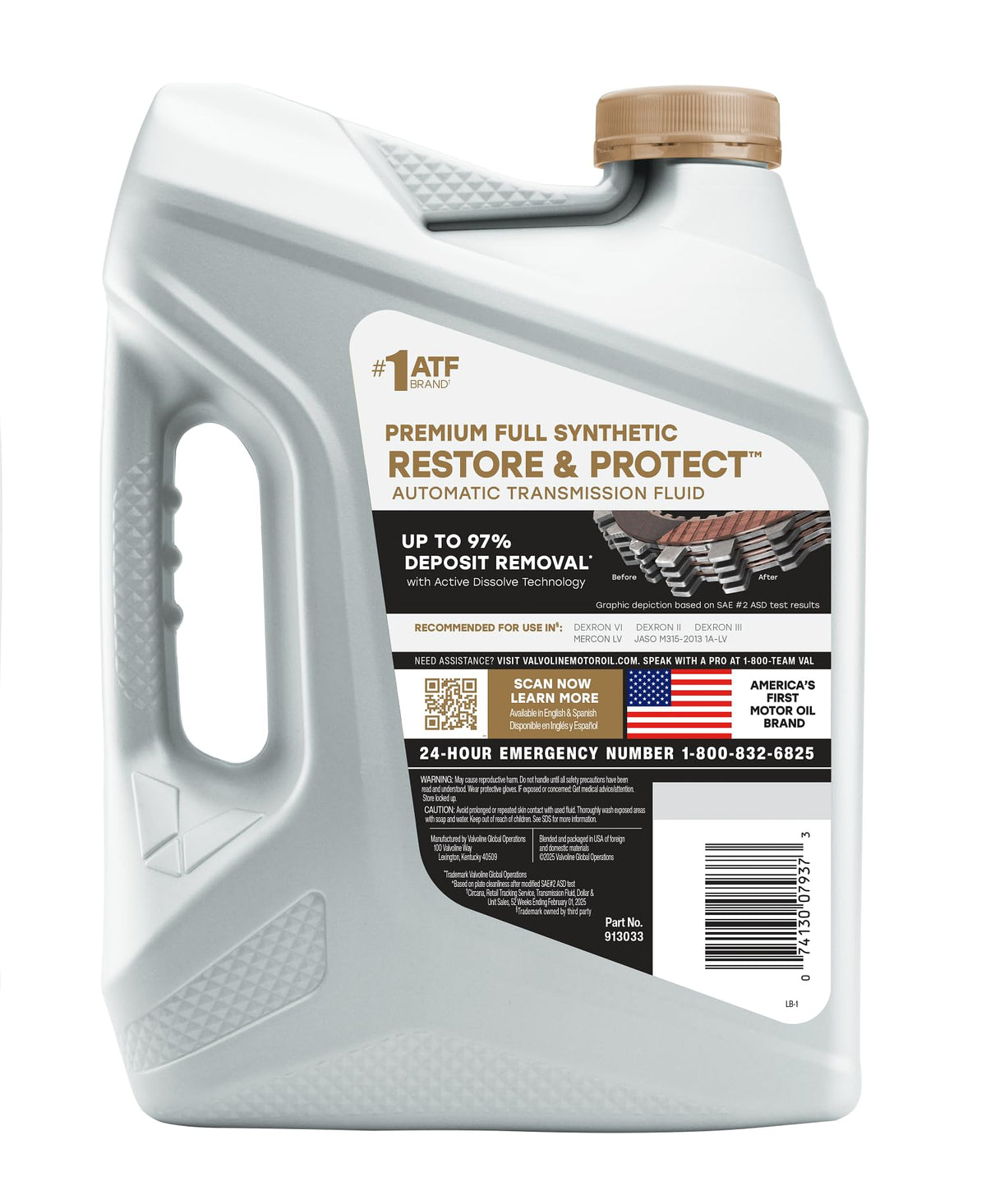 Full Synthetic Automatic Transmission Fluid ATF 1 Gallon U208724