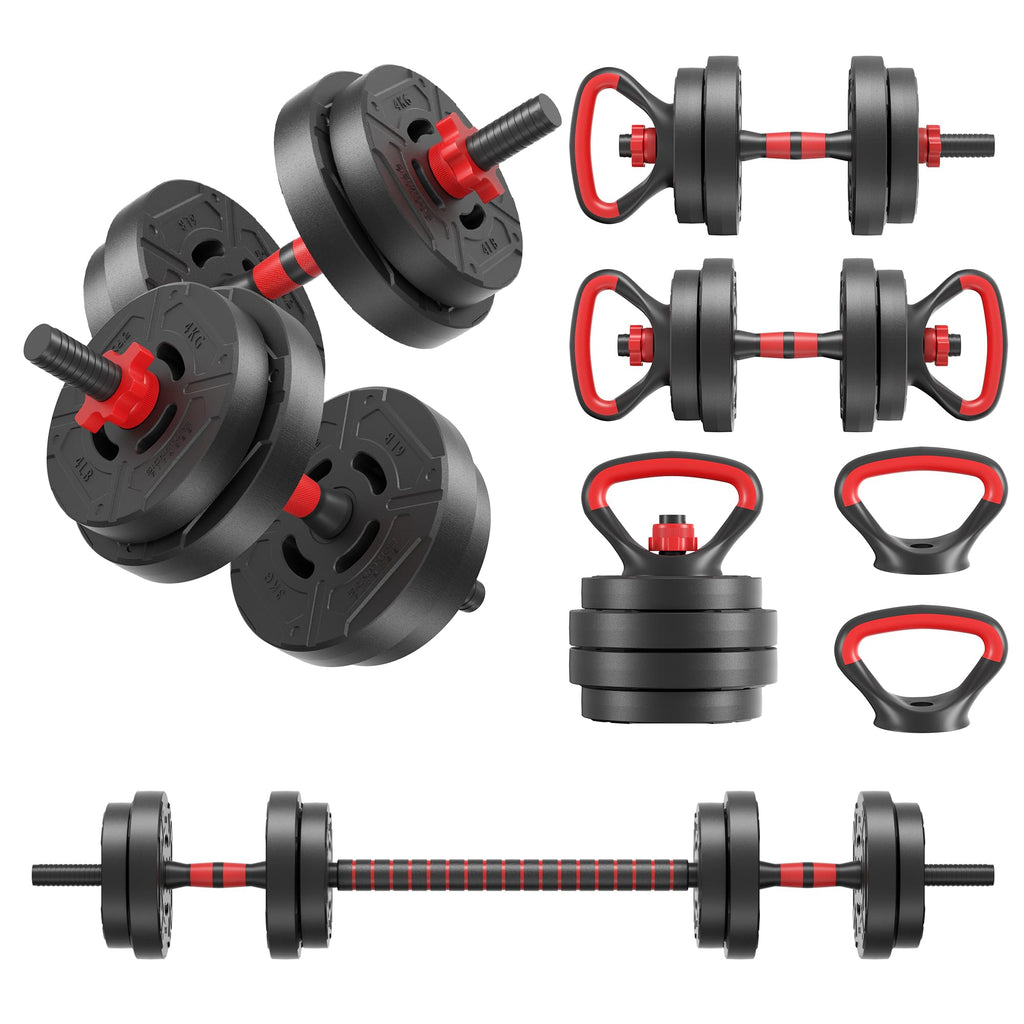 Adjustable Dumbbell and Barbell Kettlebell Set 40LBS Q394086