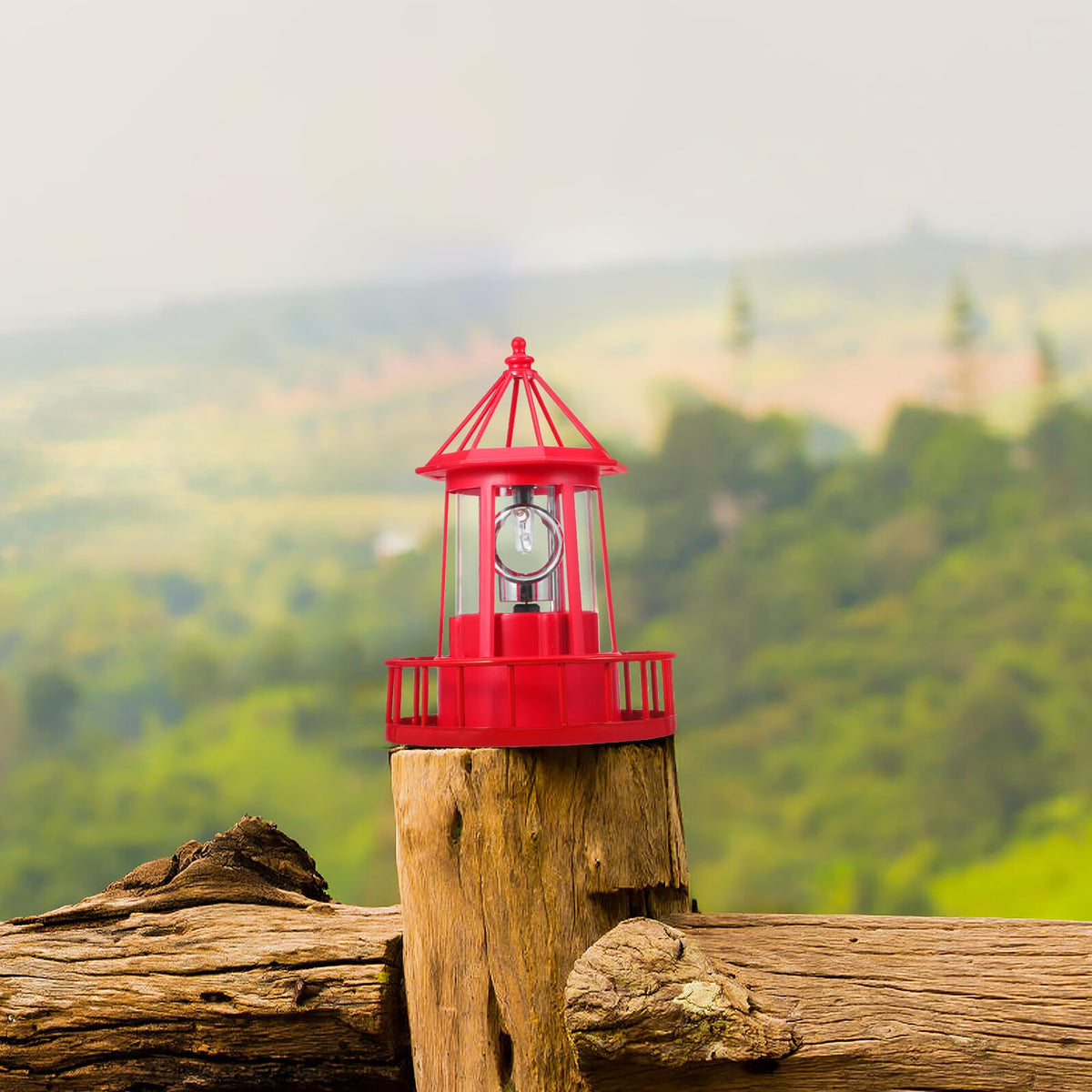 Solar Powered Rotating Lighthouse G86363
