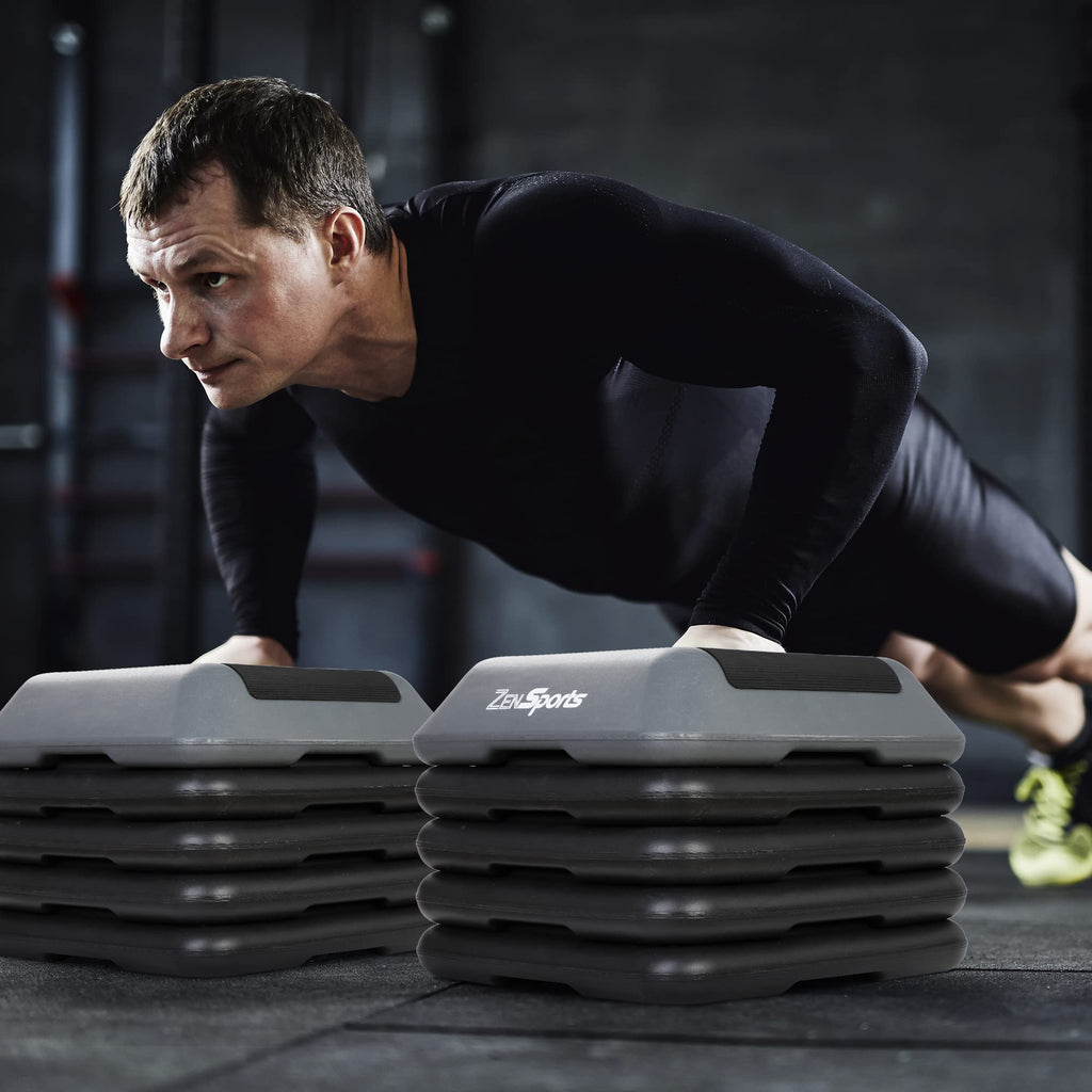 Height Adjustable Step Aerobic Platform with 4 Risers V801