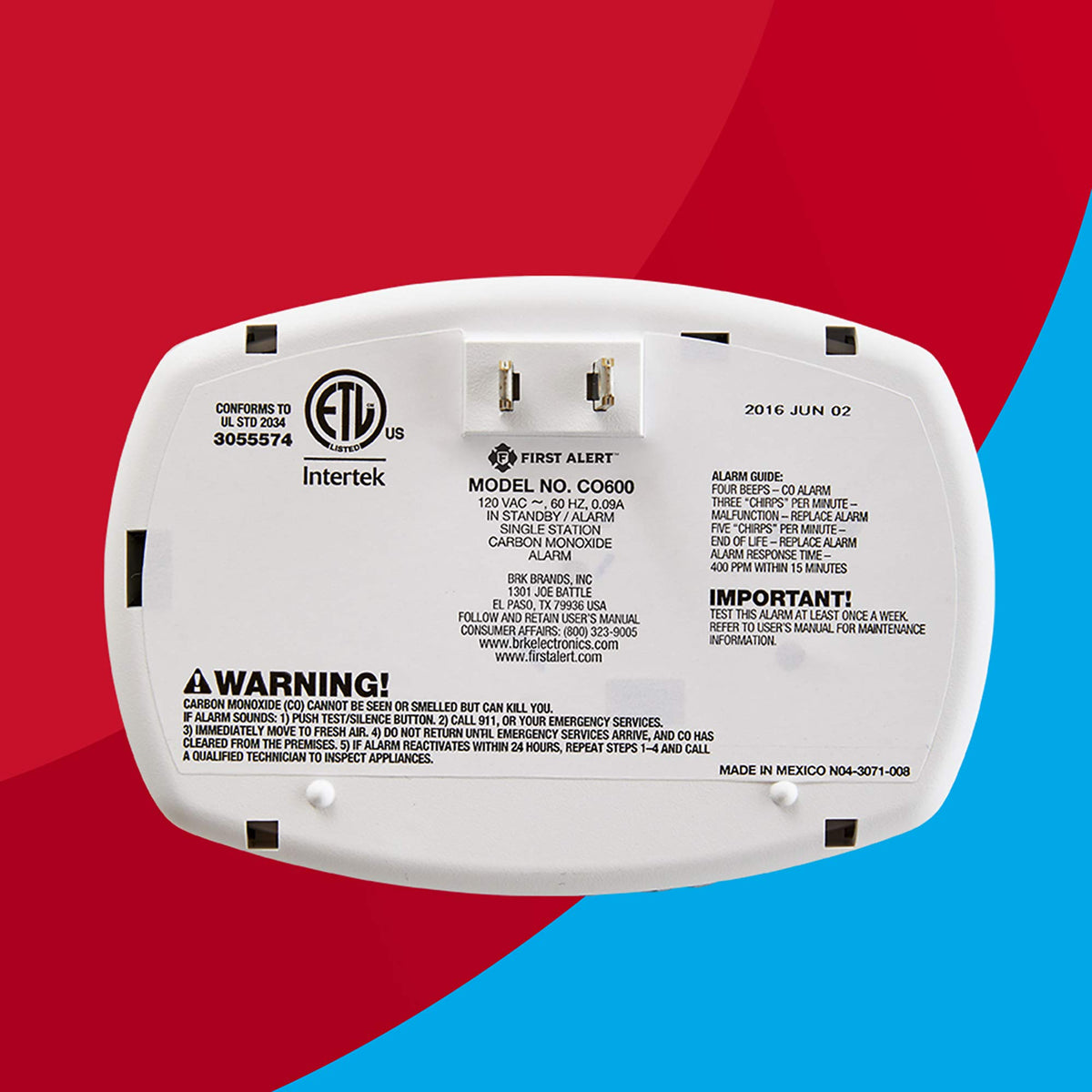 Plug in Carbon Monoxide Alarm N424