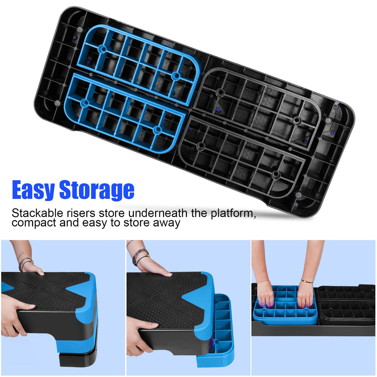 Adjustable Aerobic Stepper Fitness Step Platform Y6905