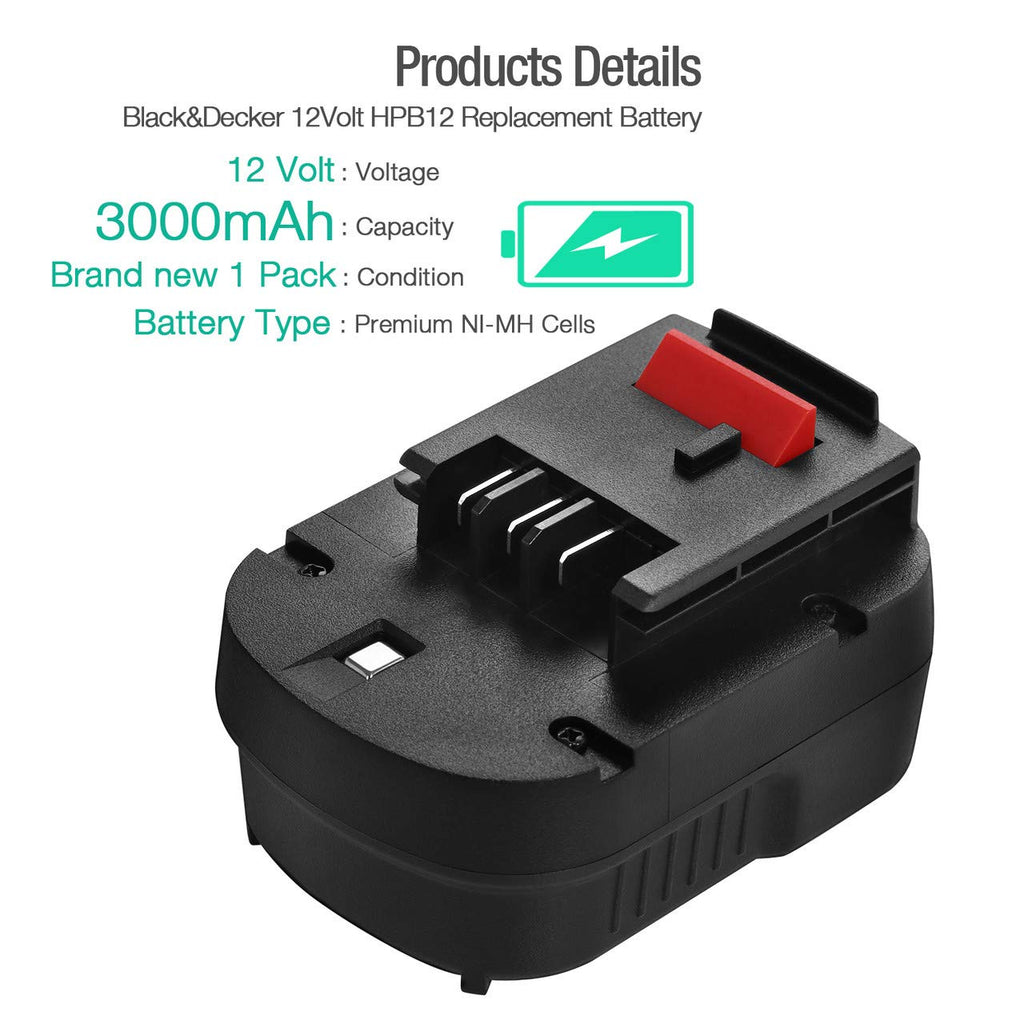 12V 3700mAh NI-MH Replacement Battery N672