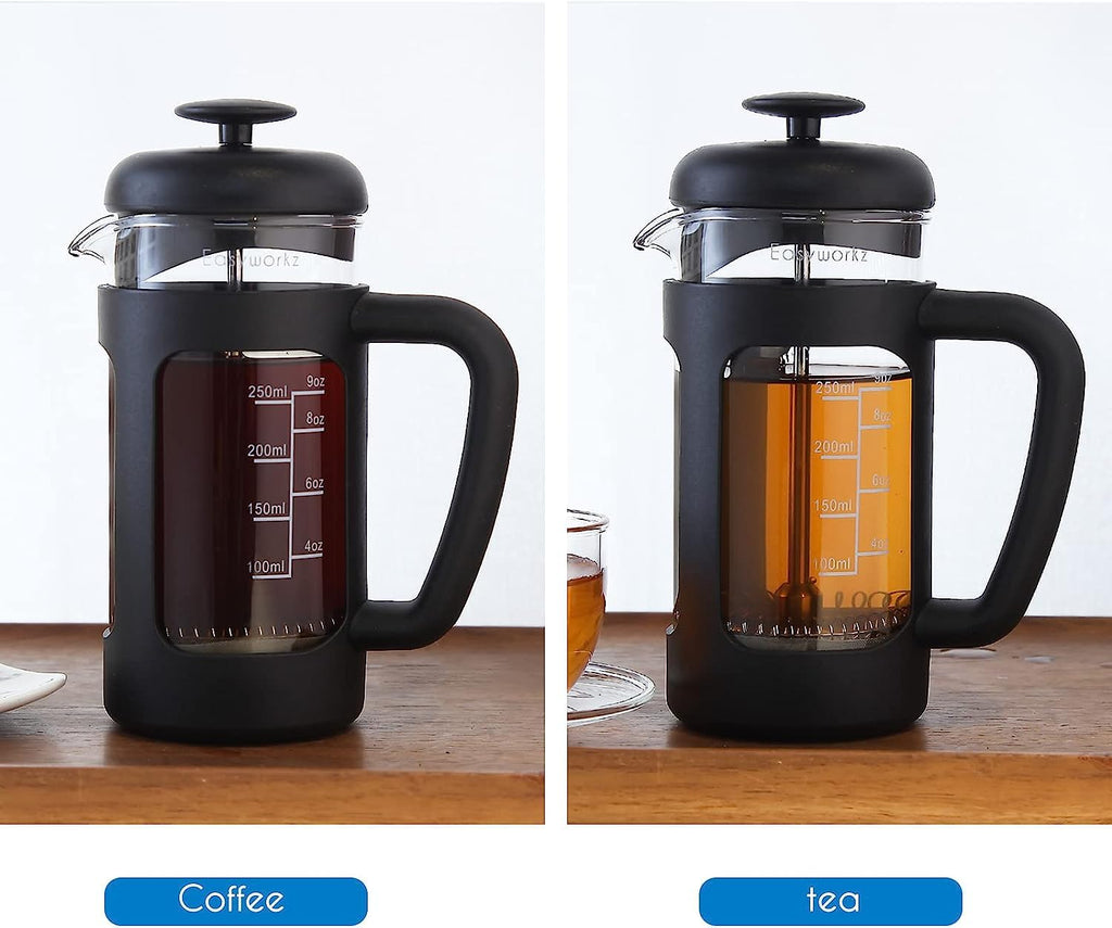 12 oz French Press with 5 oz Stainless Steel Espresso Cups P734981