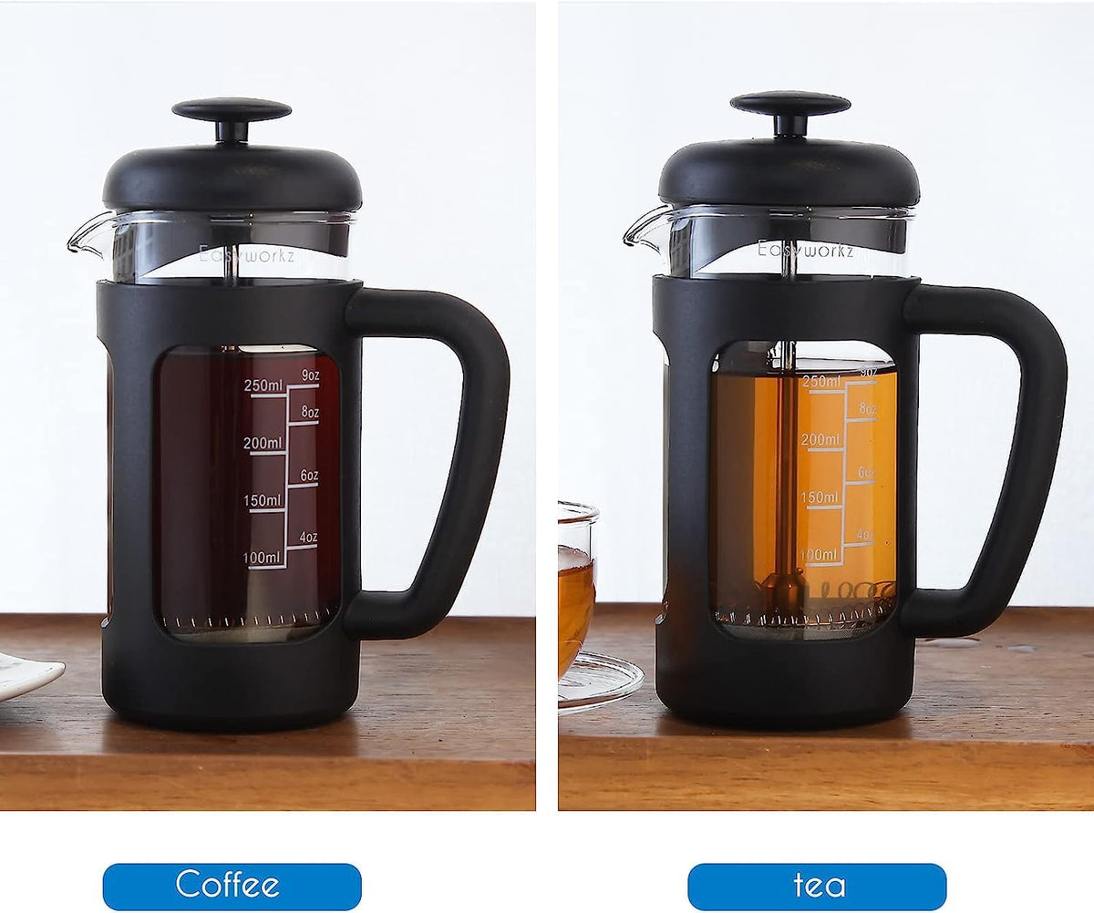 12 oz French Press with 5 oz Stainless Steel Espresso Cups P734981