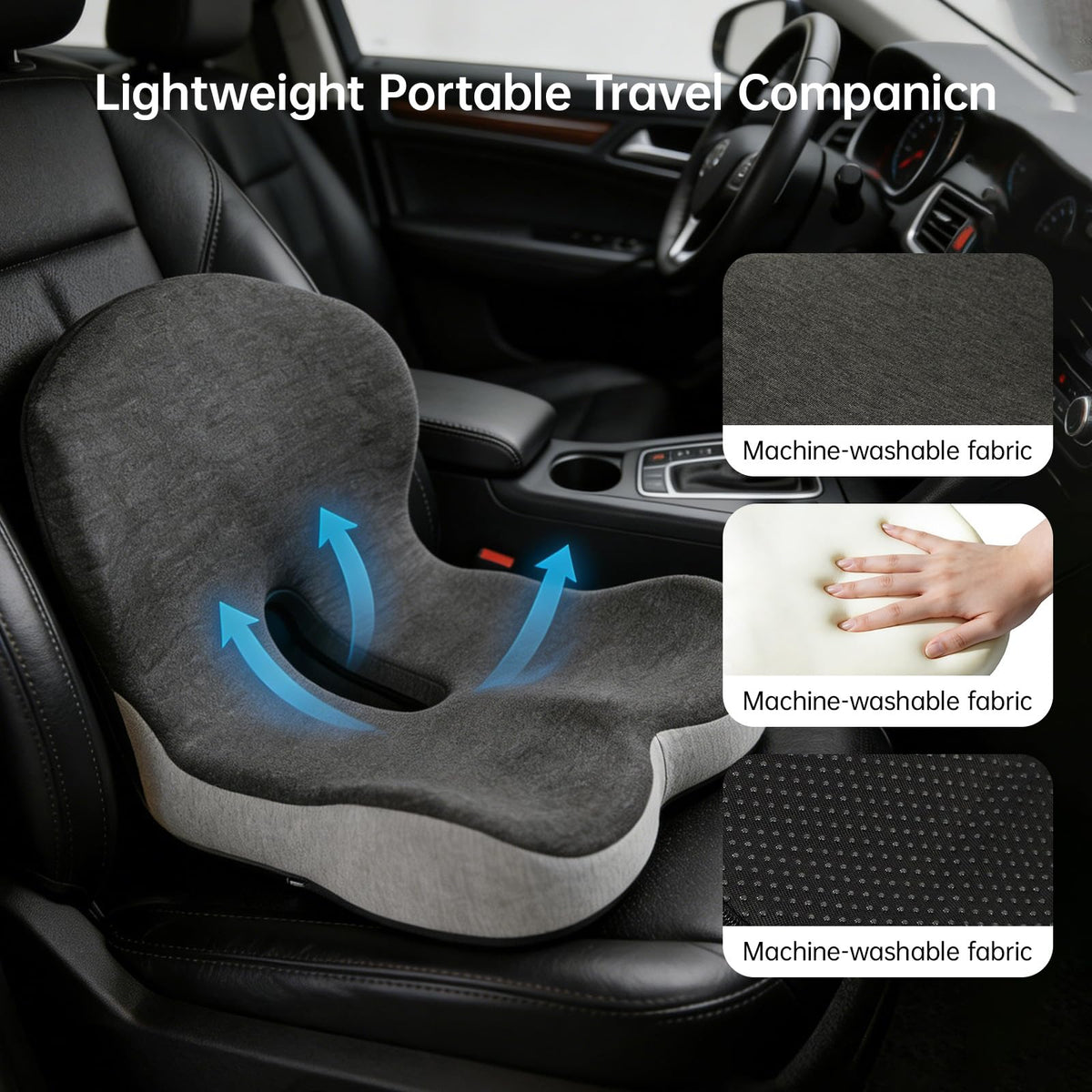 L-Shaped Memory Foam Seat Cushion with Back Support G450284