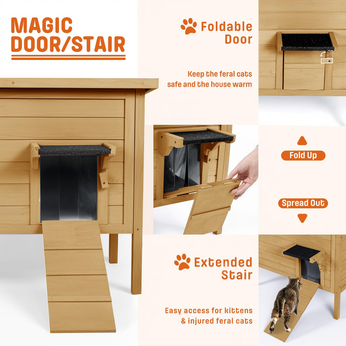 Large Insulated Weatherproof Outdoor Cat House C829790