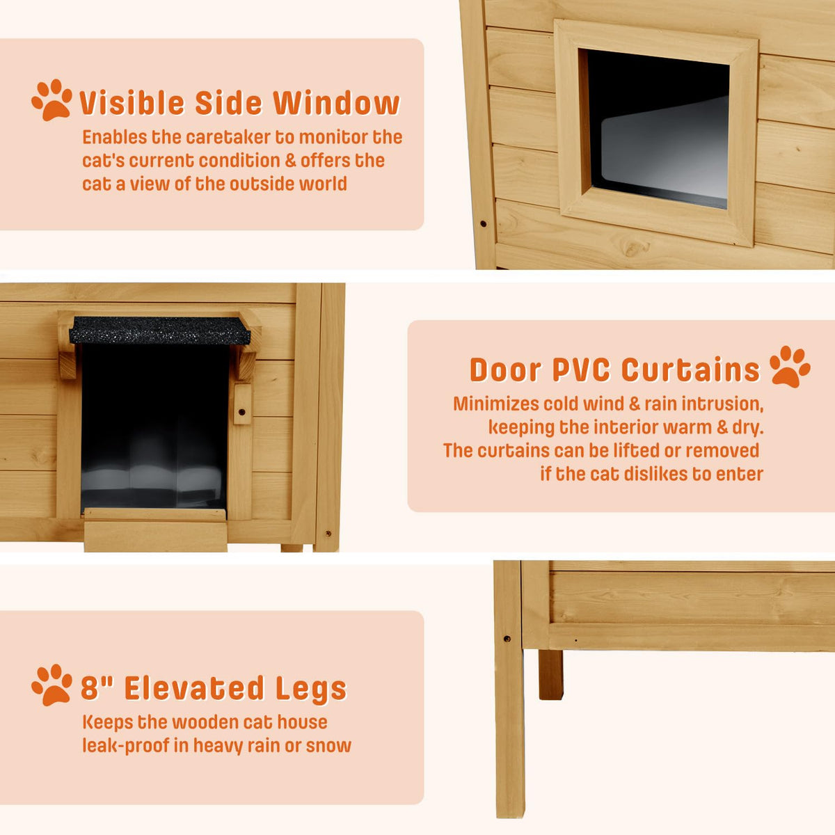 Large Insulated Weatherproof Outdoor Cat House C829790