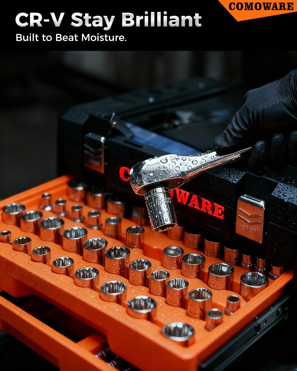 320-Piece Mechanic Tool Set with Case, 1/4" 3/8" 1/2" Drive SAE & Metric Socket Wrench Set, CR-V Steel X99428