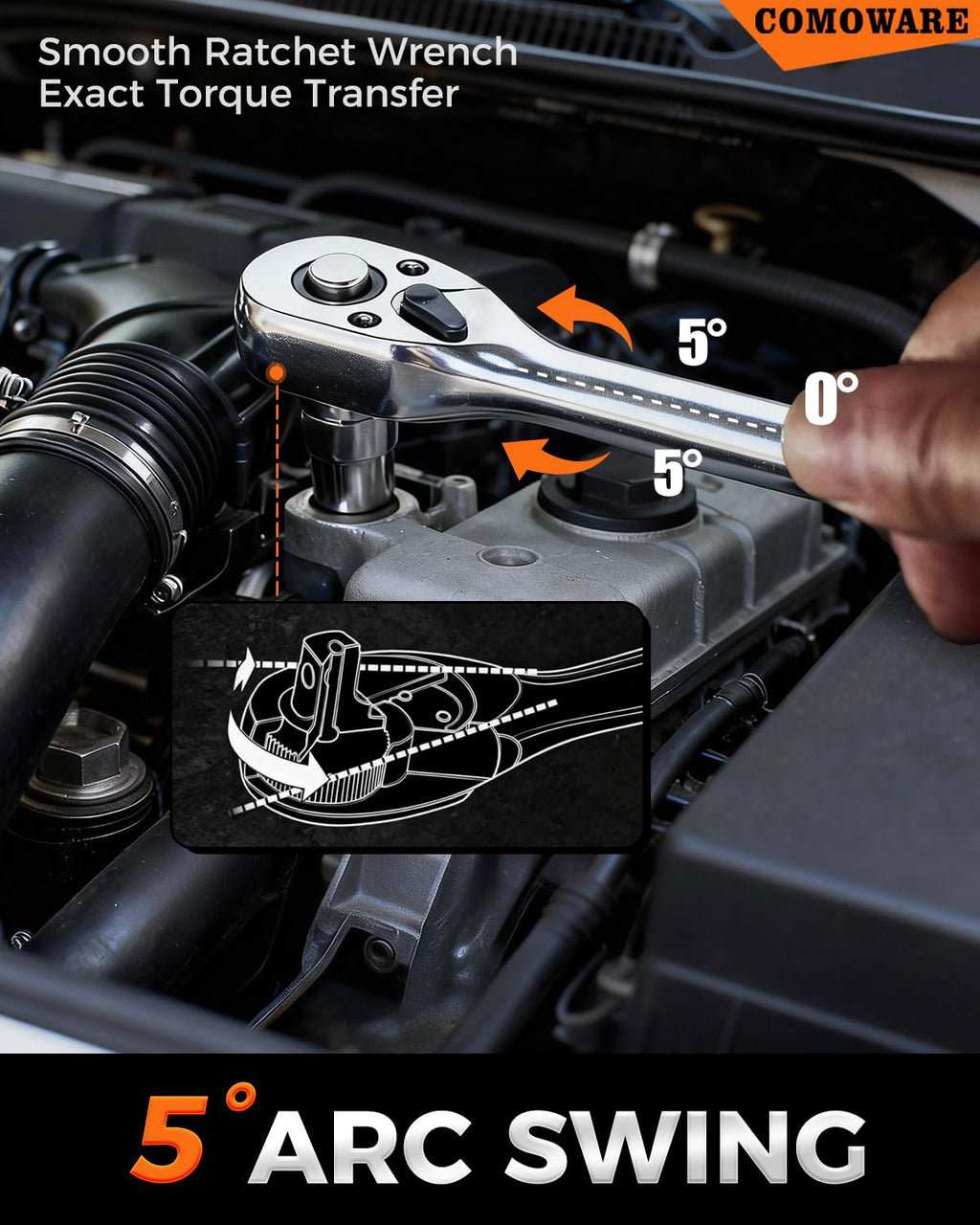 320-Piece Mechanic Tool Set with Case, 1/4" 3/8" 1/2" Drive SAE & Metric Socket Wrench Set, CR-V Steel X99428