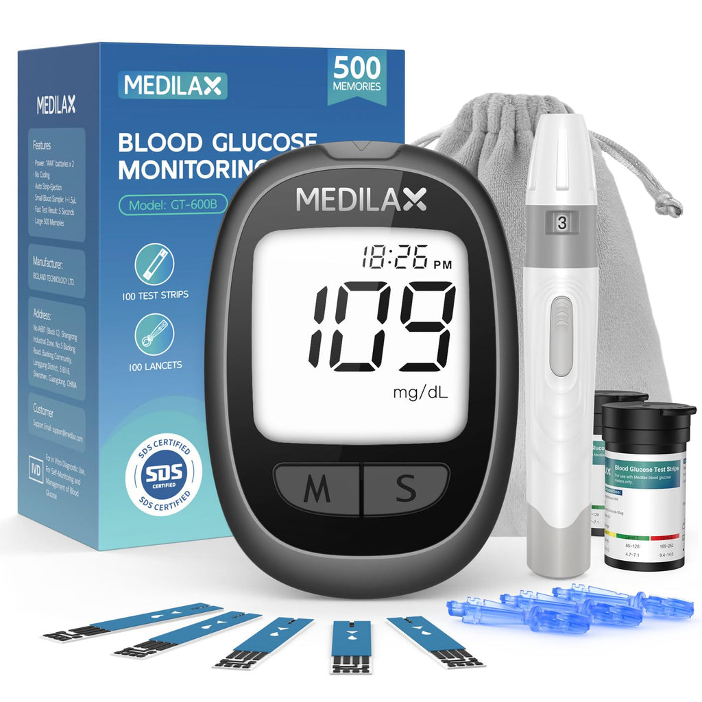 Blood Glucose Monitor Kit with 100 Strips V667