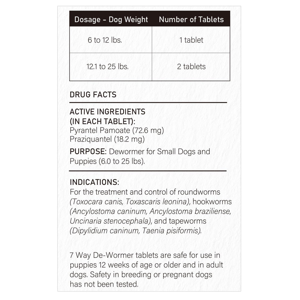Puppies and Small Dogs Dewormer Chewables D347
