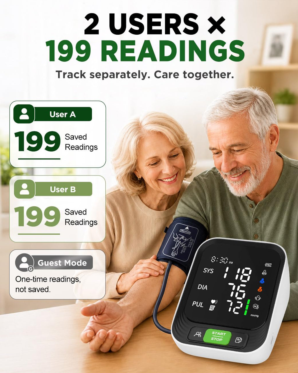 Upper Arm Blood Pressure Monitor with Large Cuff N1525