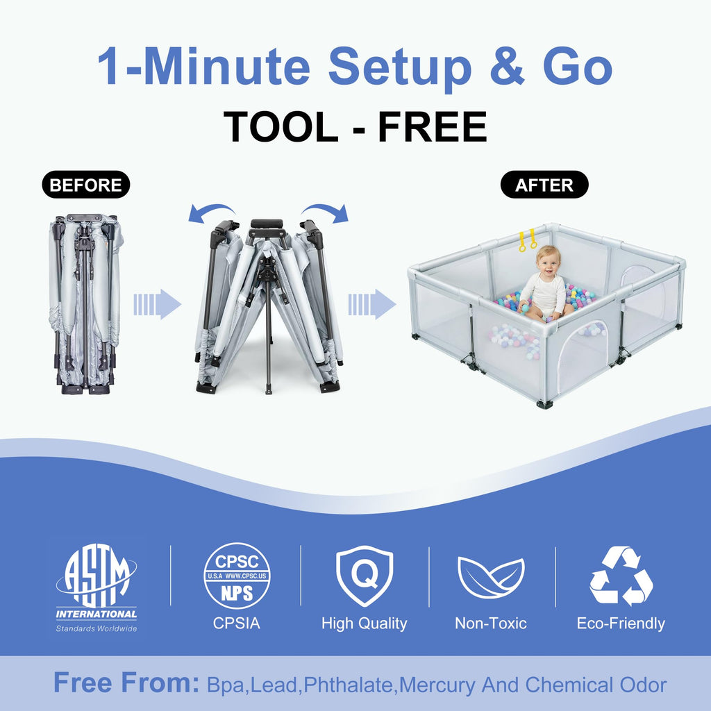 Foldable Baby Playpen J831