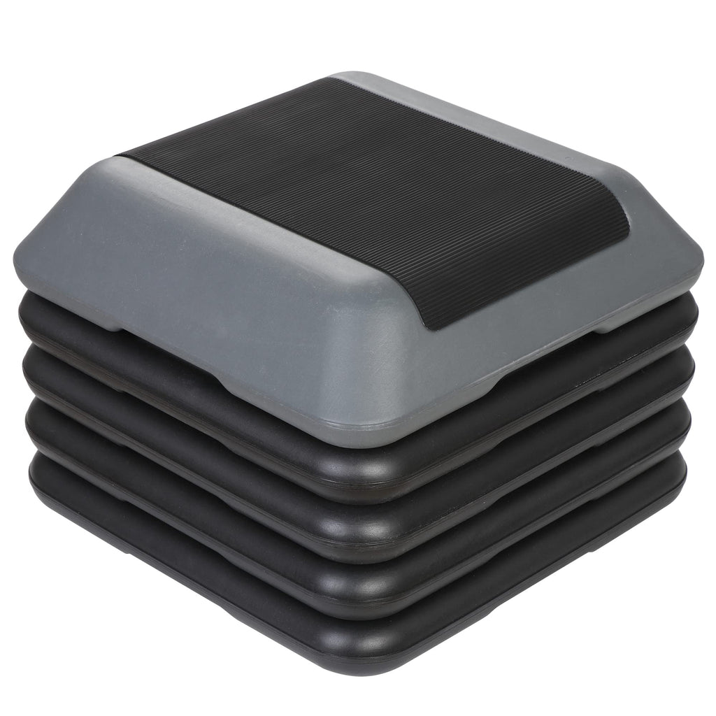 Height Adjustable Step Aerobic Platform with 4 Risers V801