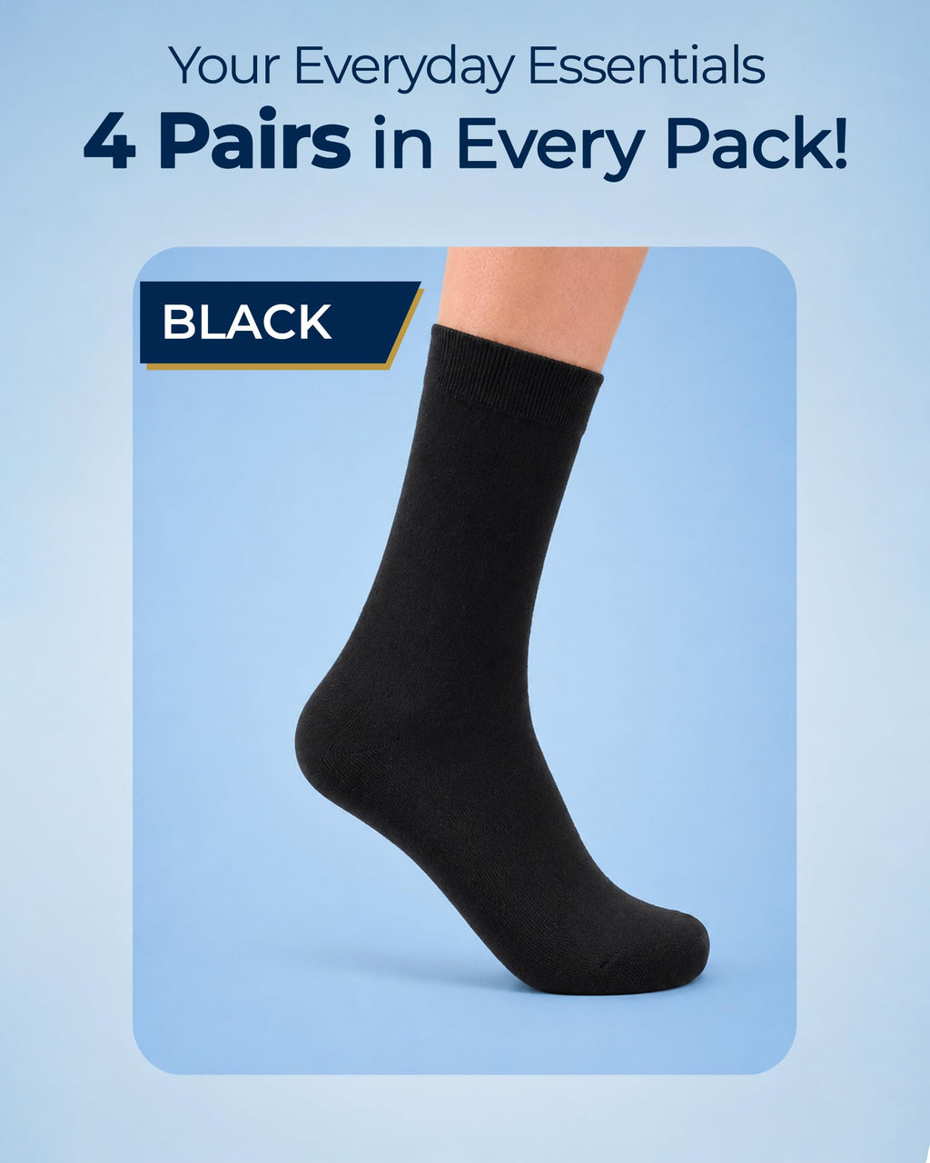 Bamboo Viscose Crew Dress Socks Women 4 Pairs T219