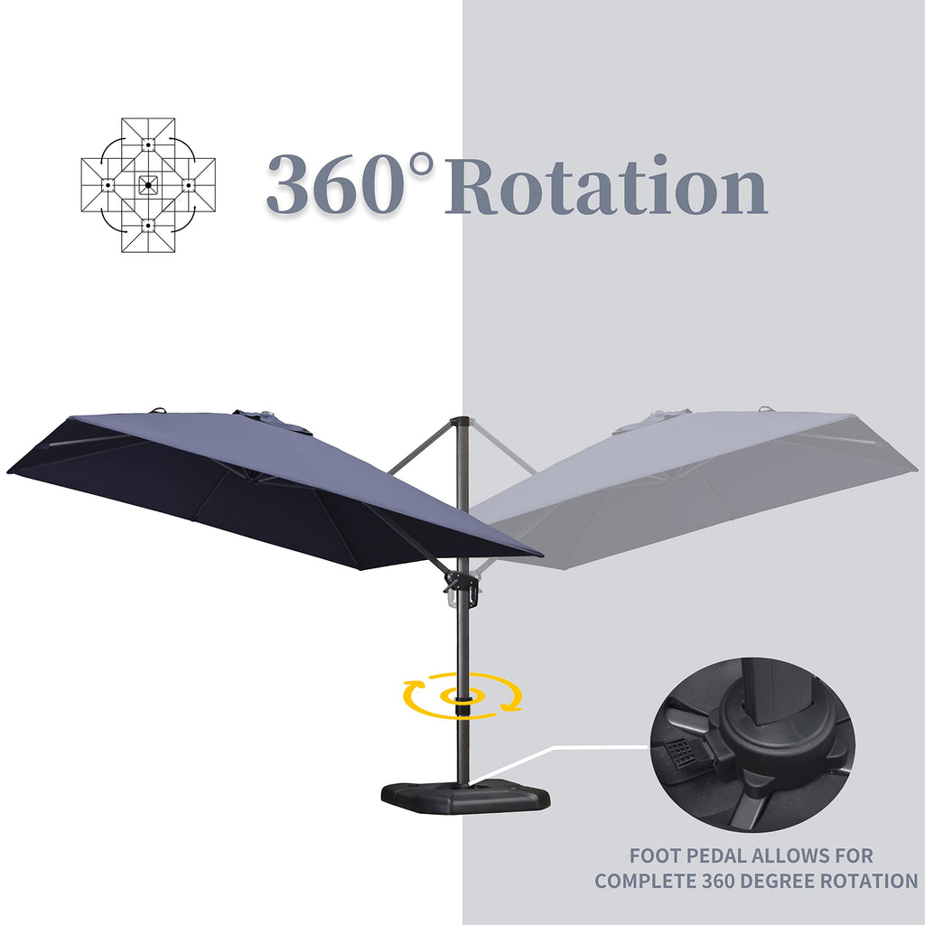 Navy Rectangle Patio Umbrella Y771105